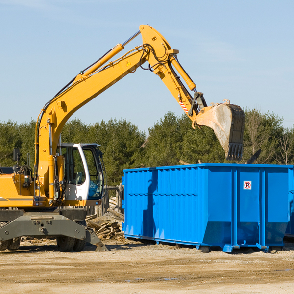 are there any restrictions on where a residential dumpster can be placed in Odell Texas